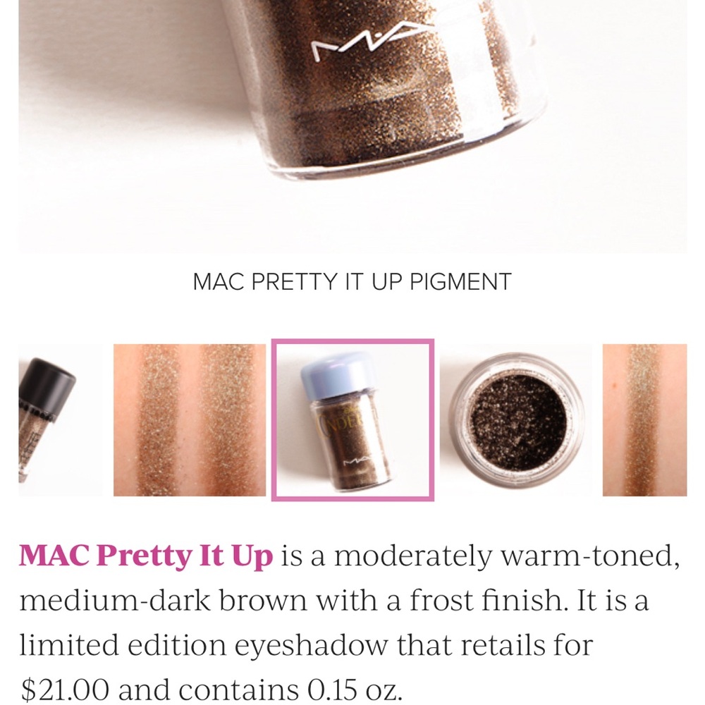 Mac Cinderella “pretty it up” pigment